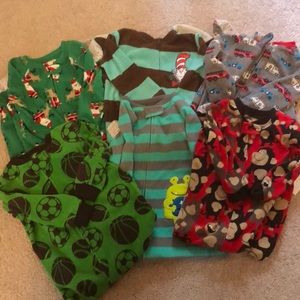 Bundle of 24M Boys Footie Pajamas (6 pairs)